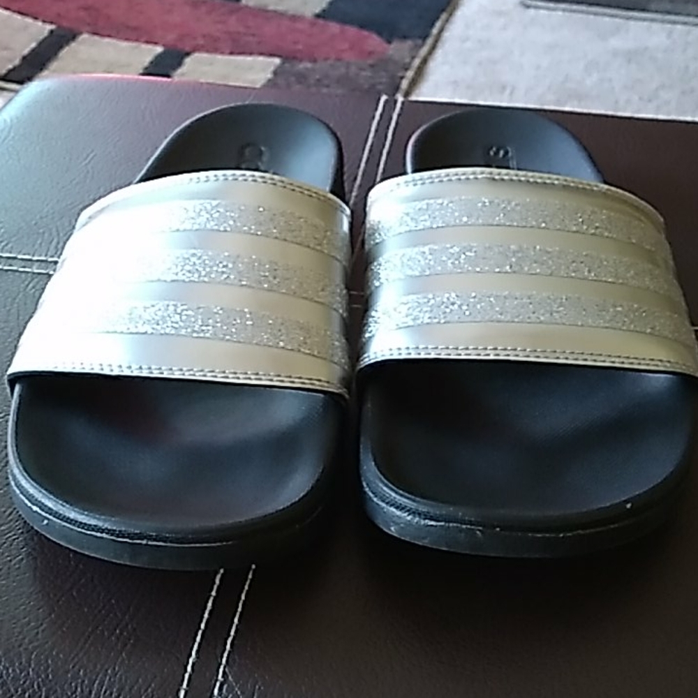 Adidas Cloudfoam Slides Sandals, Size 6